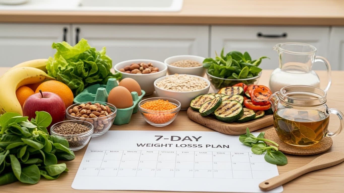 7-Day Weight Loss Diet Plan to Lose Fat Naturally